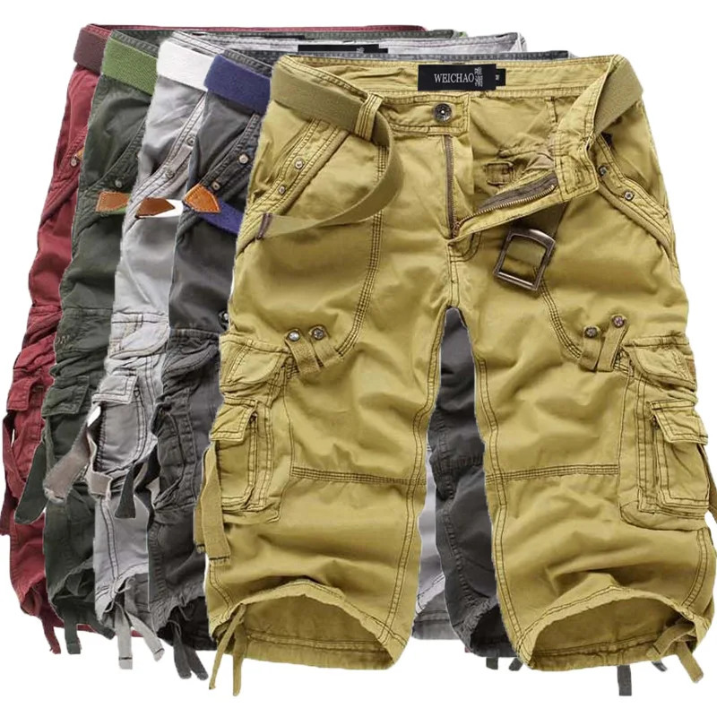 Cargo 6 Pockets Shorts Army Summer Chino Pants  Mens Size 