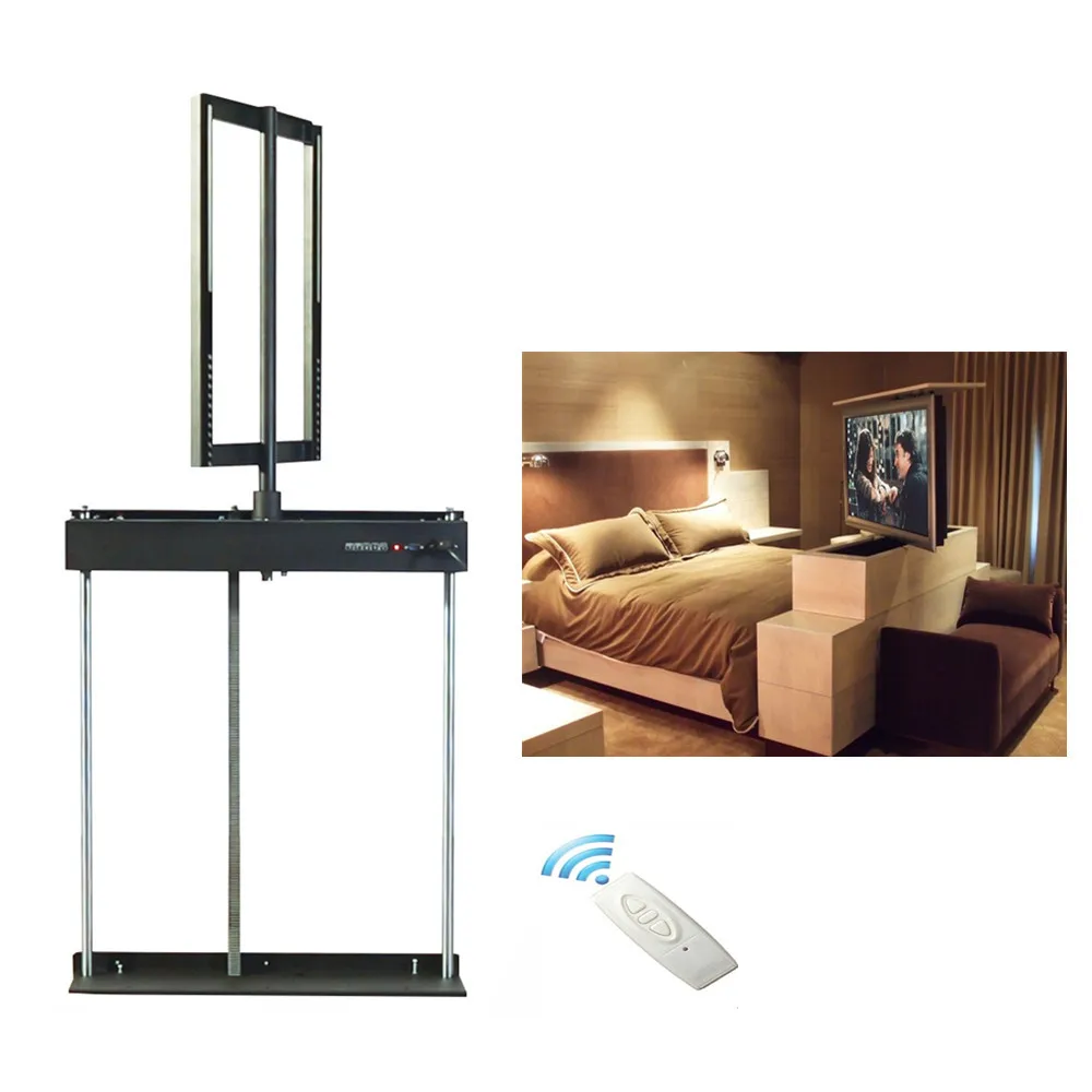 Motorized Tv Mount Lift Pop Up Mechanical Tv Lift Stand Remote Under