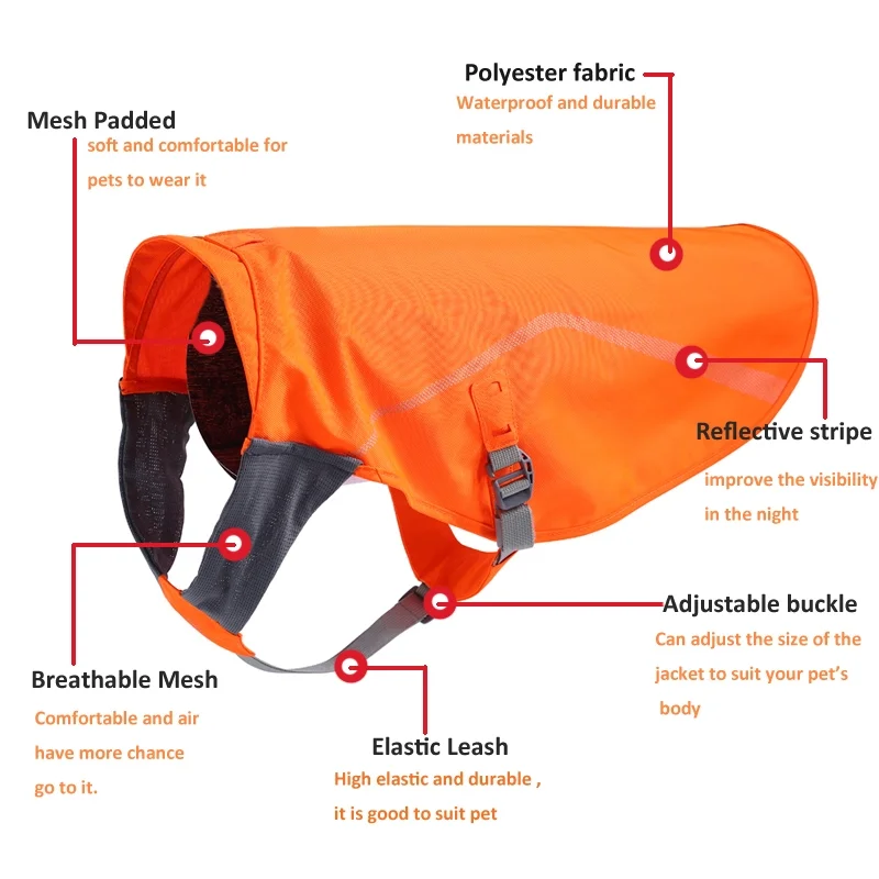 Waterproof Pet Dog Apparel Hunting Dog Vest,Personalized Outdoor Dog