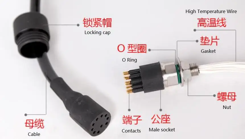 Westsam Ip69k Subsea 7000m Pluggable Wet Cable End Terminal Waterproof 8 Pin Connector Buy 8 8668