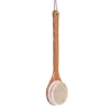 Hand-Held long Natural Wood Wooden Cleaning Brush Massager Body Bath Brush Dual Function Back Brush And Massager Natural
