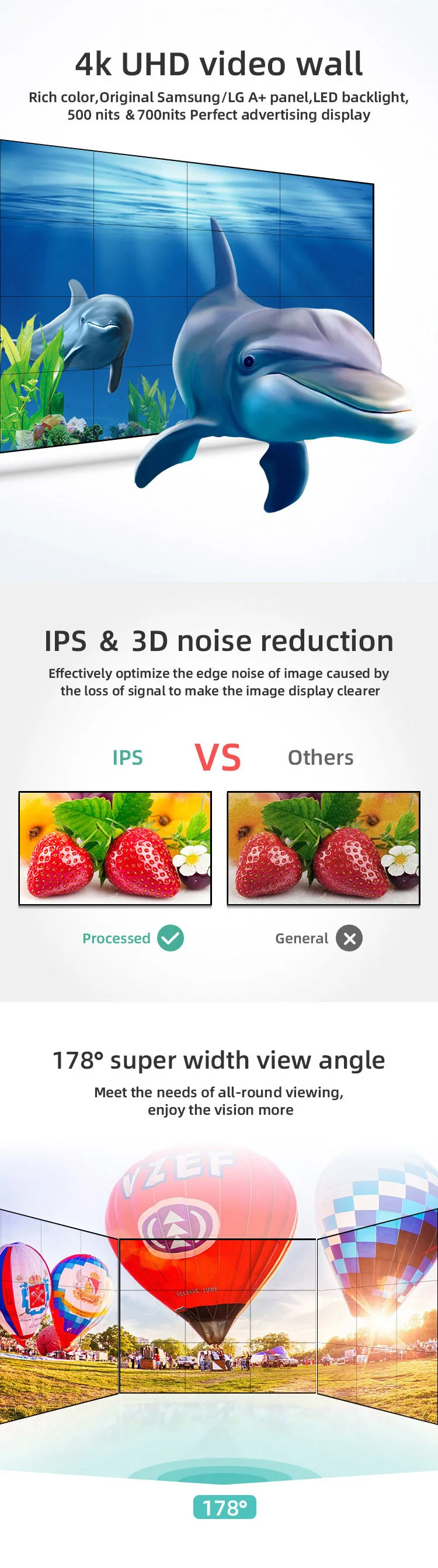 5x5 46 49 55 65 inch controller ultra narrow samsung lcd video wall