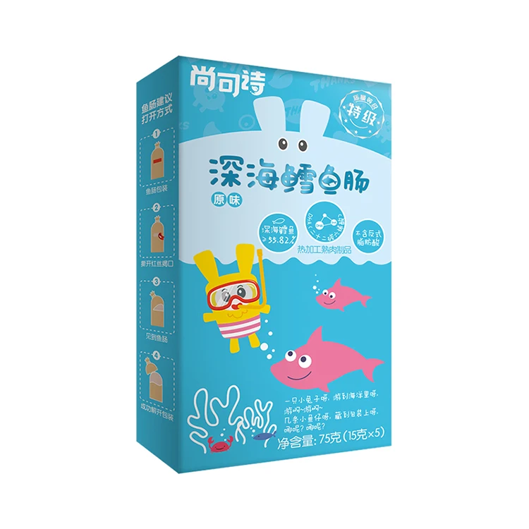 fine texture healthy nutritive cod fish sausage for children