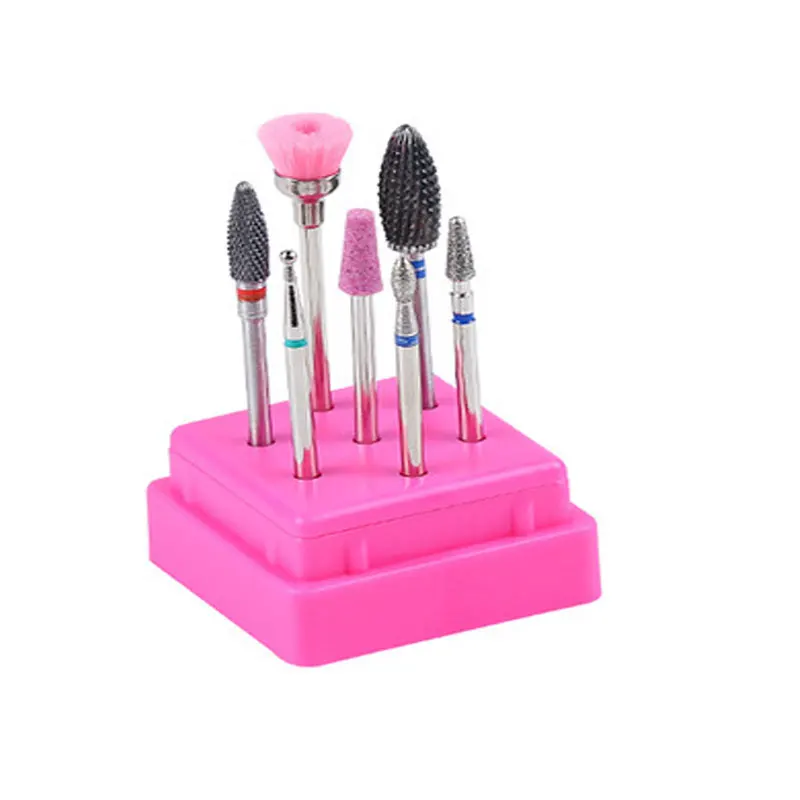 Nail Drill Bit Set 7pcs 3/32 Inch Tungsten Carbide Diamond Remove