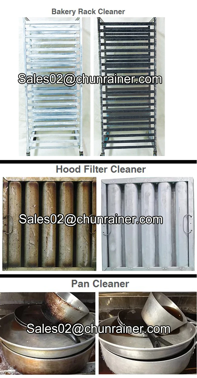 Large Commercial Kitchen Equipment Soak Tank Cleaning Oil Grease Hood