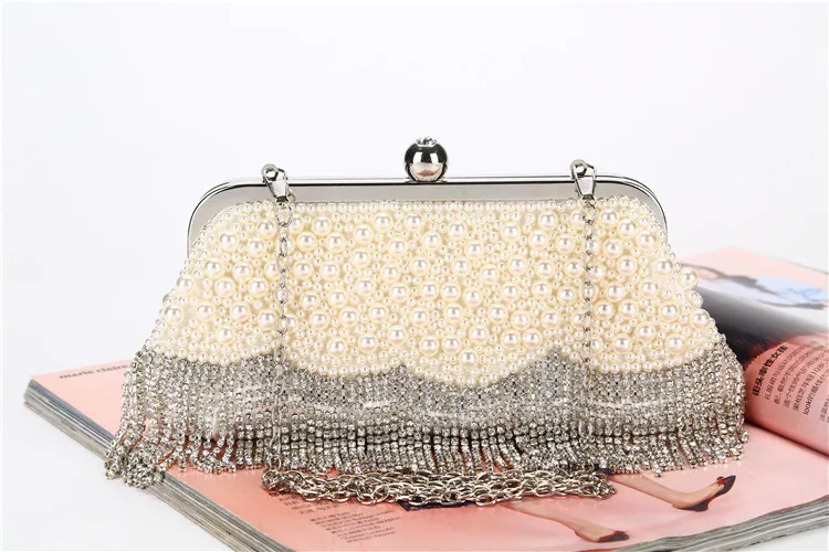 white evening clutch