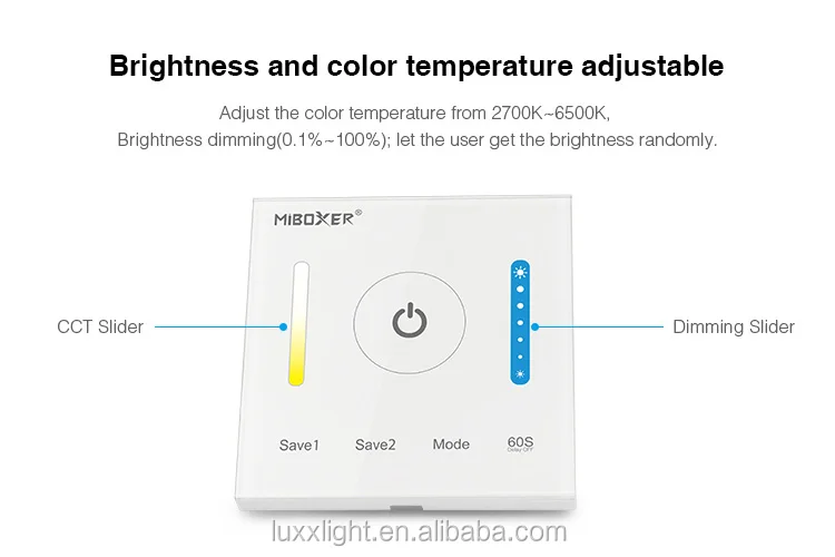 Color Temperature 2700-6500k Adjustable Touching Operation Dimming And ...
