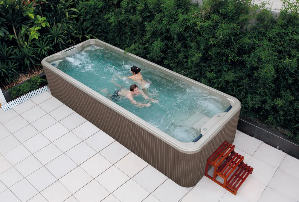 6m freestanding rectangular swim spa whirlpool china above ground swimspa o...