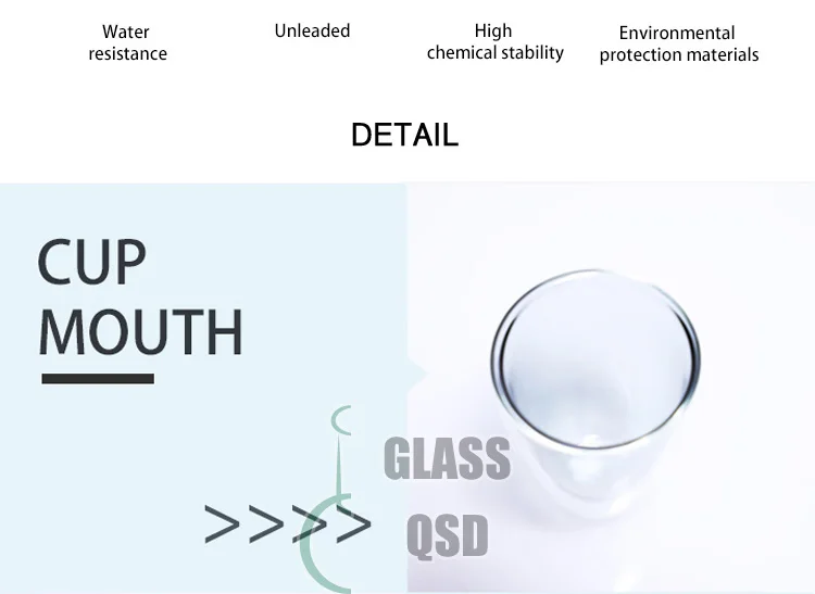 Eco-friendly Double Wall Glass Cup With High Borosilicate Glass 5