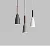 Wood Veneer Cast Iron Pendant Lamp Ice Cream Cone Shape Hanging Lamp Pendant Light