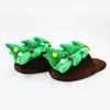 Personalized Plush Winter Slippers Christmas Tree Shape Antiskid Ladies Slippers And Shoes For Adult