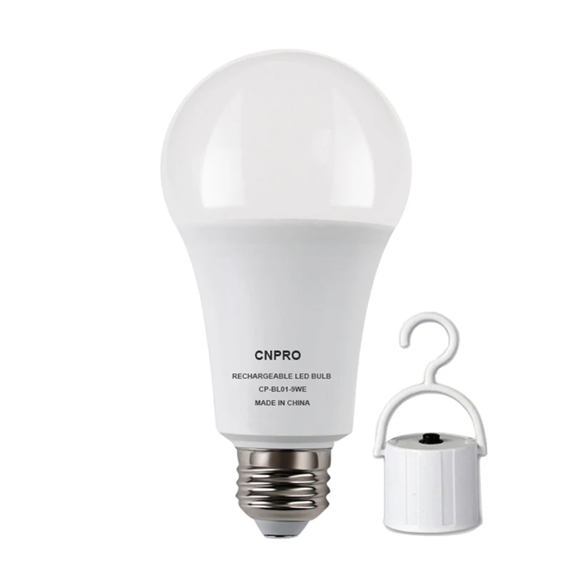 LED Bulb Rechargeable 5W 7W 9W 12W Emergency Light A19 A60 Intelligent LED Emergency Bulb