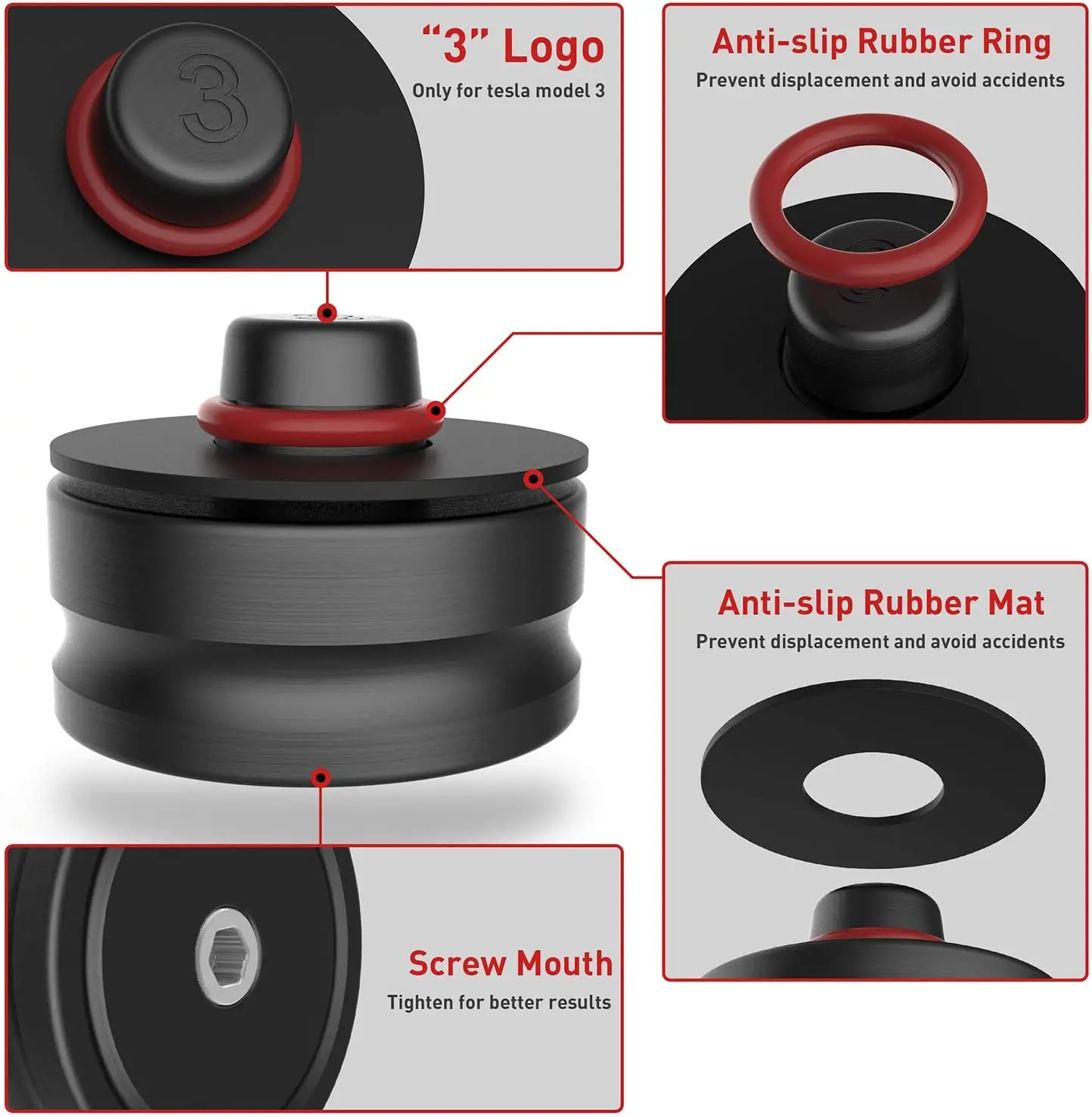 Factory Jack Lift Point Pad For Tesla Model 3/y/s/x Lifting Jack Pad