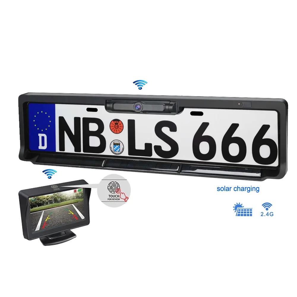 Diy 2.4ghz Digital Wireless License Plate Frame Backup Camera System ...