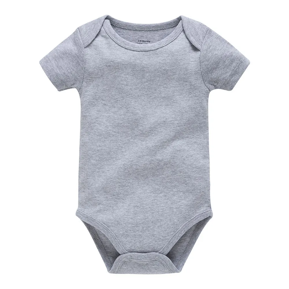 Custom Plain Baby Onesie Grows Cotton Blank Short Sleeve New Born Grow ...