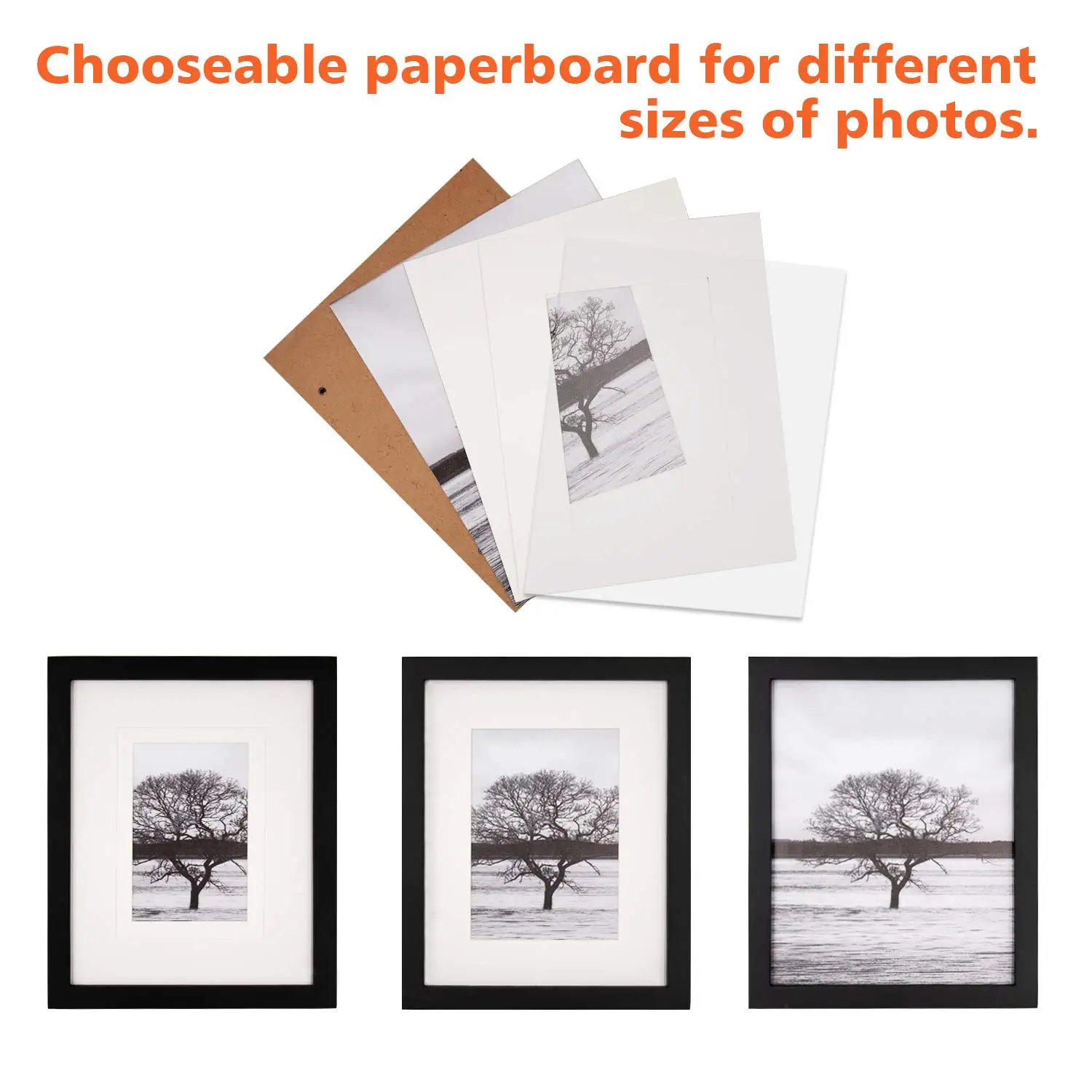 8x10 Picture Frame 4 Pack Photo Frames Set With Glass Front For Wall