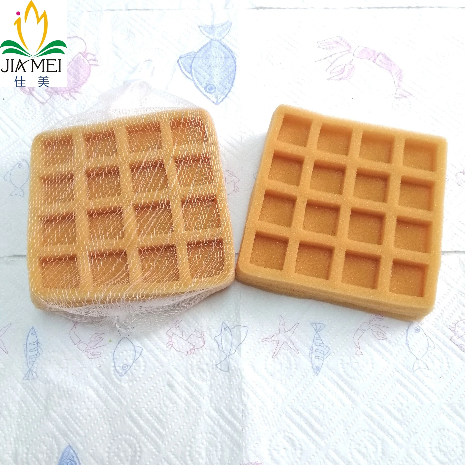 Oem Design Toast Waffle Shape Kids Body Shower Bamboo Hand Washing Bath