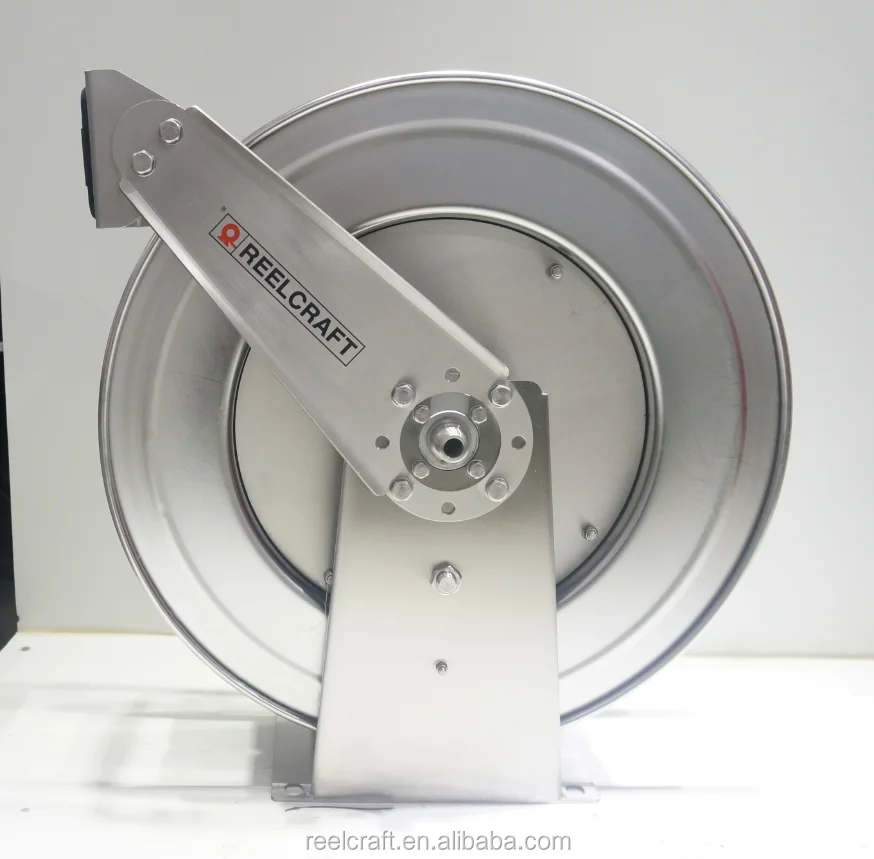 
Stainless Steel Hose Reel --Double Arm--1/2in 3/8in .3/4in x 50 ft.x70ft 35bar --REELCRAFT 