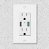 Keygma quick charging industrial plug 15a universal travel adapter usb qc3.0 sockets and switches