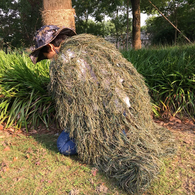 Camo Ghillie Netting 80x90cm Woodland Military Thread Camouflage