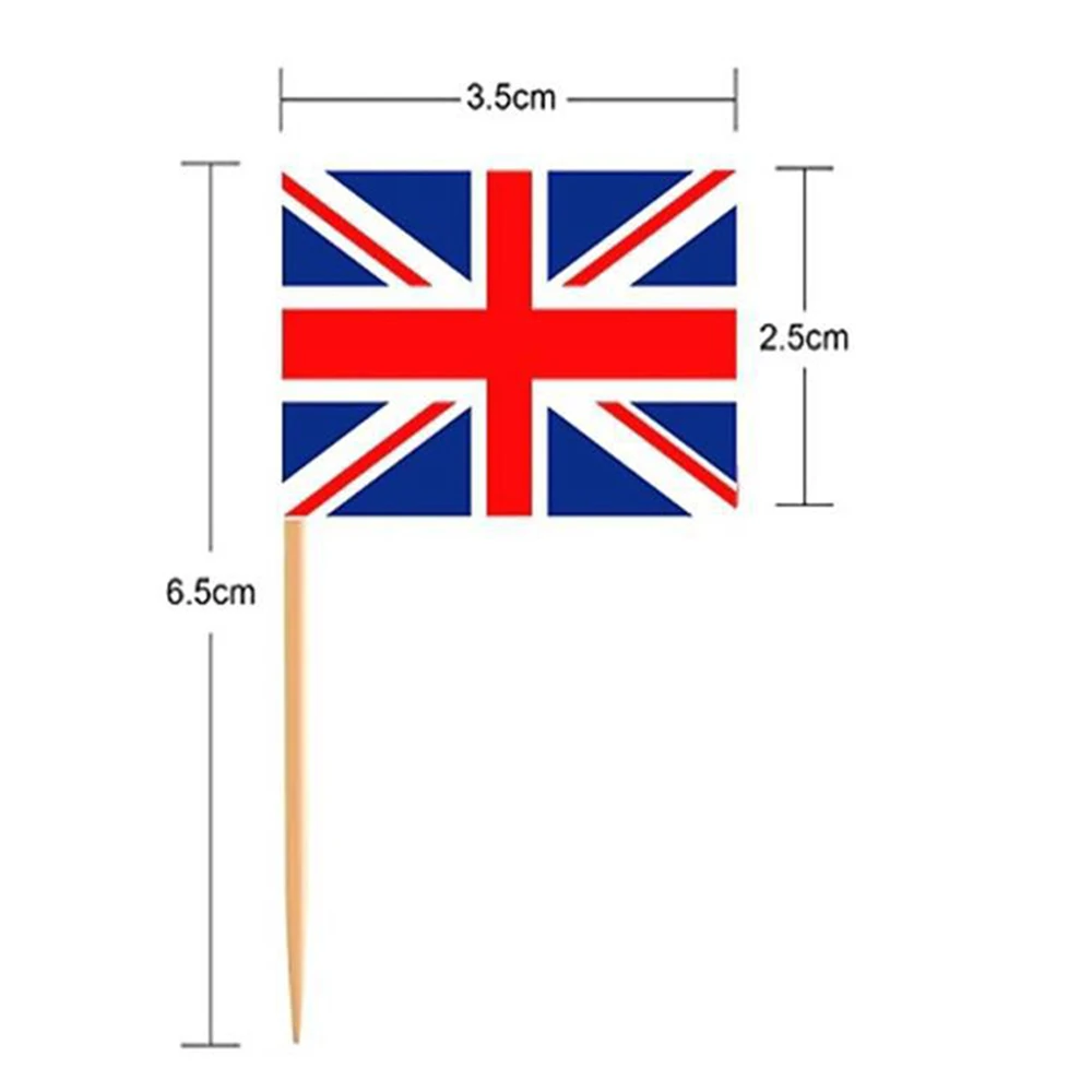 Custom Print Logo Paper National Flag Toothpicks Birthday Party Food ...