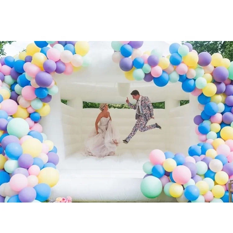 wedding white adult inflatable jumper bouncer jumping bouncy castle bounce house for rental