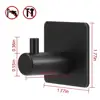 SS304 Stainless Steel Square Robe Hook Utility Coat Clothes Hanger