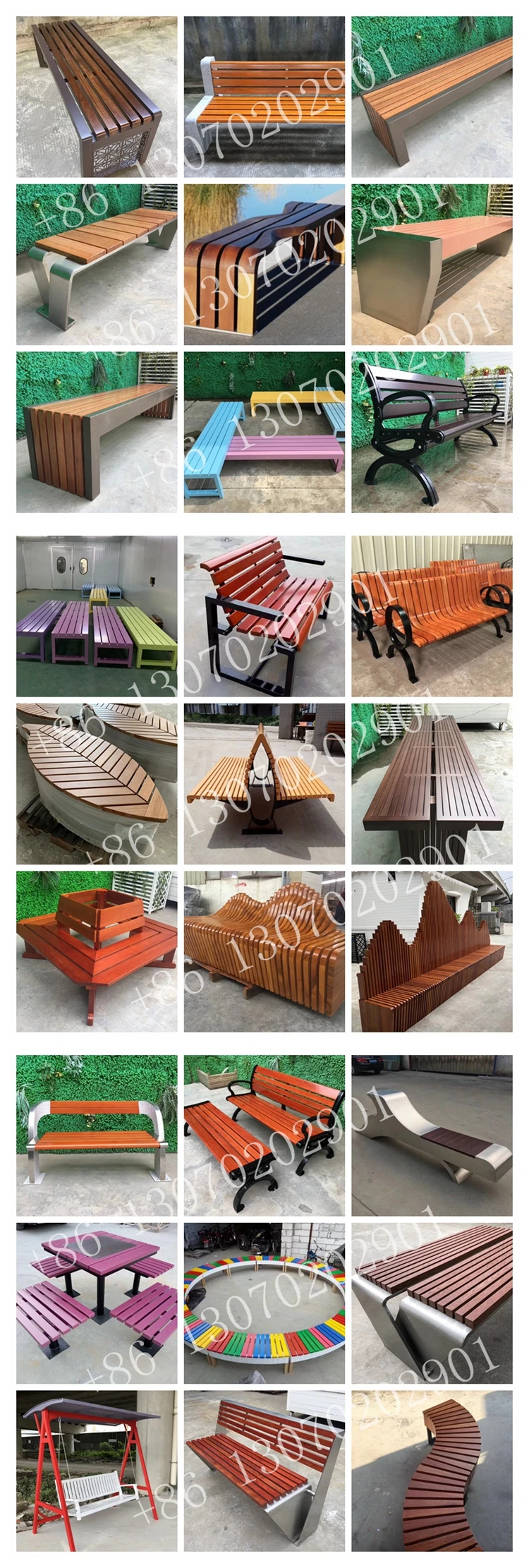 wood plastic composite slats chair