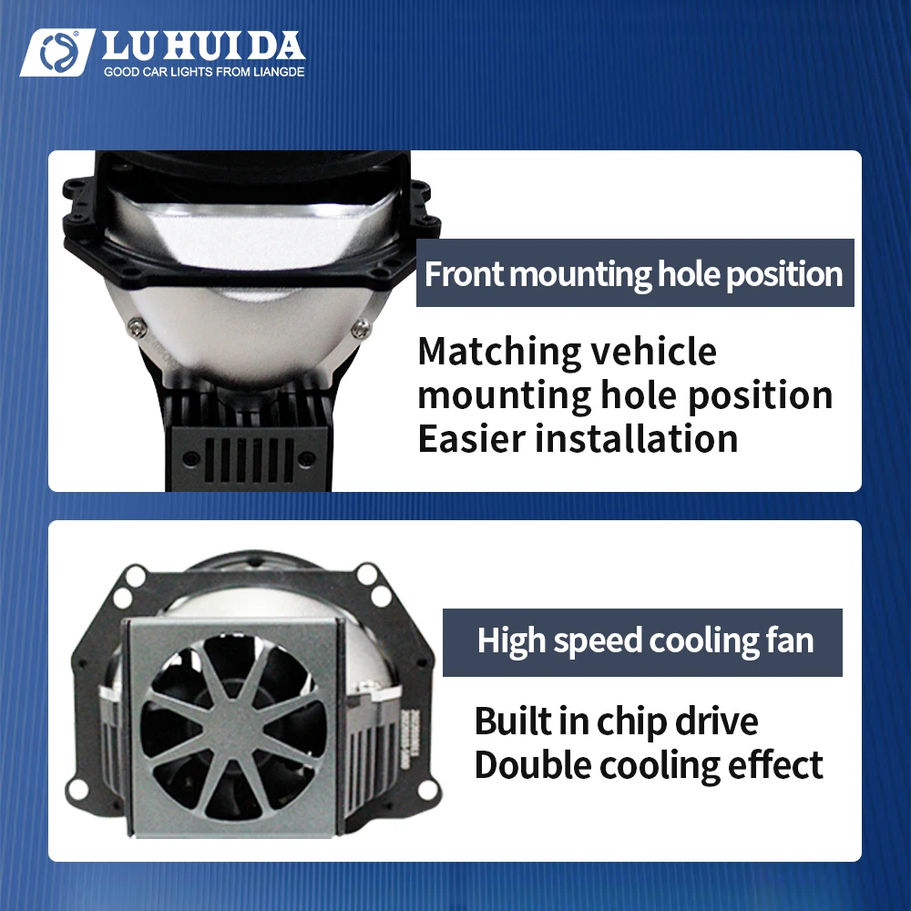 Brand New Led Projector Lens 3inch Lens White And Yellow Light 3000k