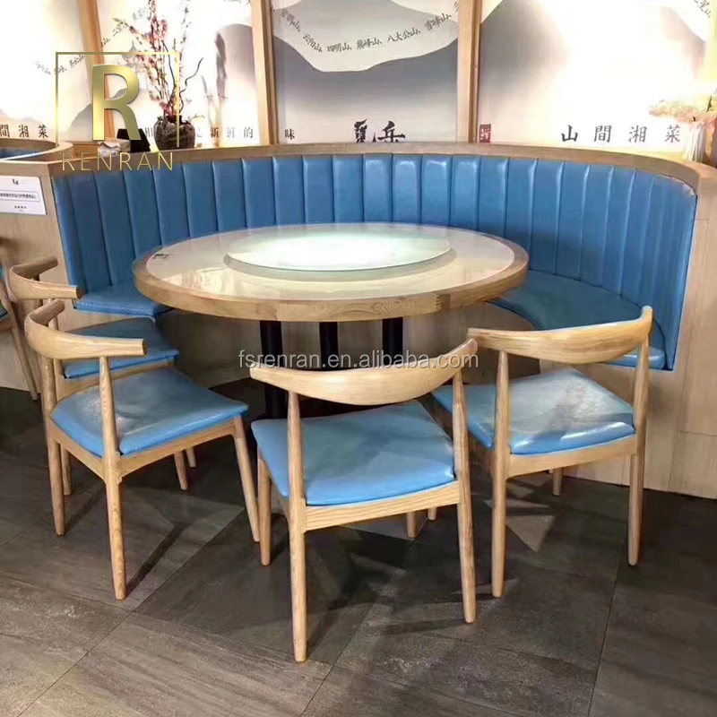 Customized Half Specific Use Modern Round Restaurant Booth Sofa Seating