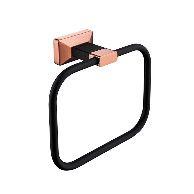 Luxury Black And Rose Gold Bathroom Accessories Set 6 Piece Buy