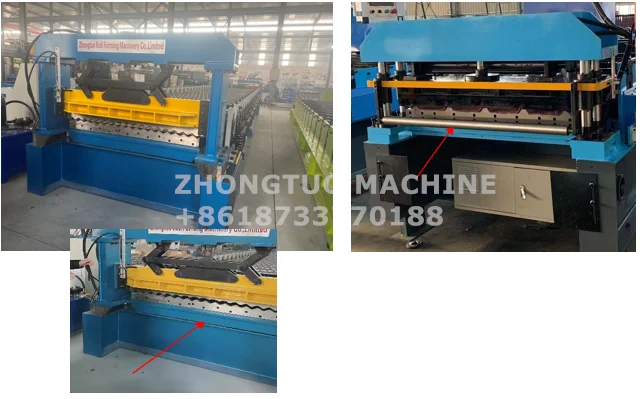 1220/ 1450 mm cladding corrugated roofing sheet tile making machine for India market  