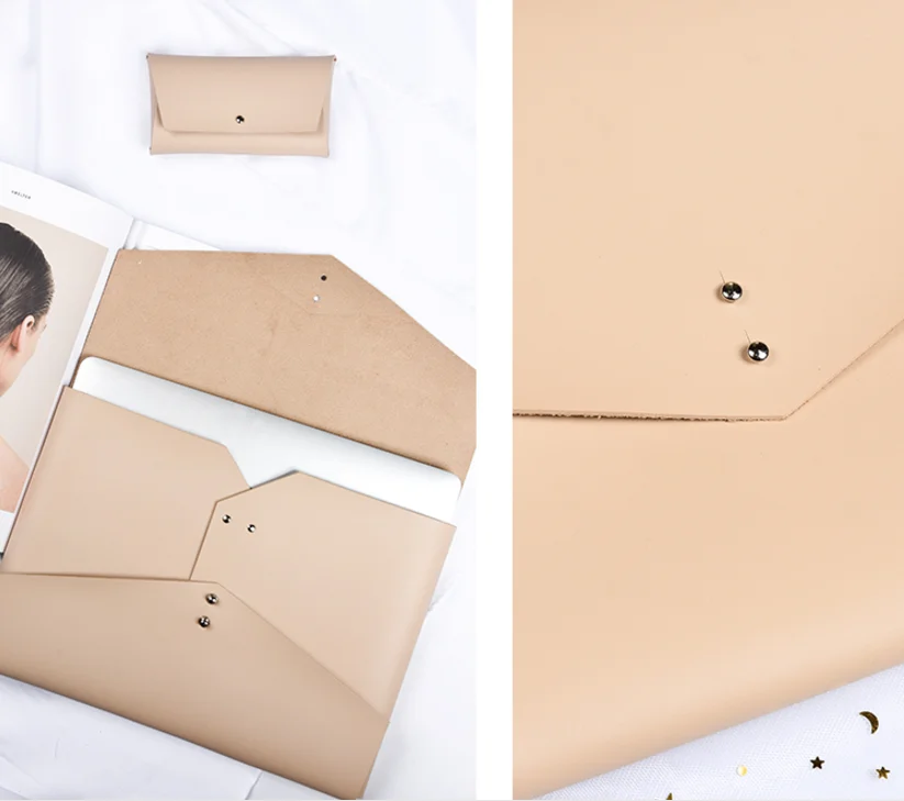 Faux Leather Envelope A4 Paper Document File Folder Pocket Briefcases