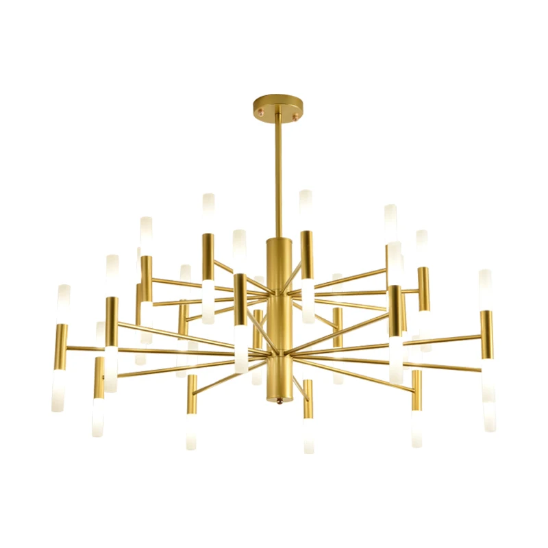 Luxury contemporary candelabra led G4 bulb acrylic black gold custom  chandelier  hotel  living room
