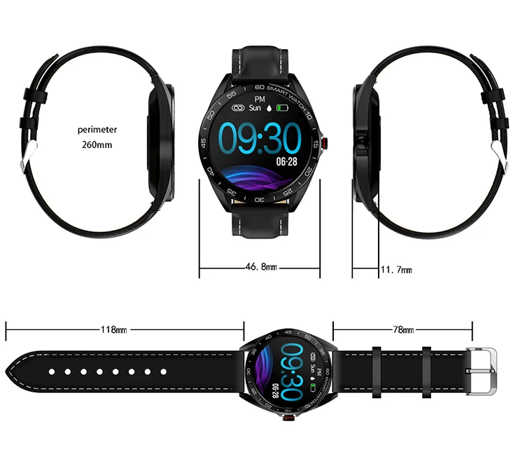 LEMONDA SMART K7 1.3-inch Full Touch Round Screen Sleep Monitoring Alarm Clock IP68 Waterproof Fitness Watch