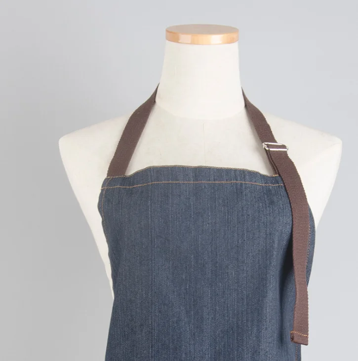 oem 设计牛仔交叉围裙与高品质