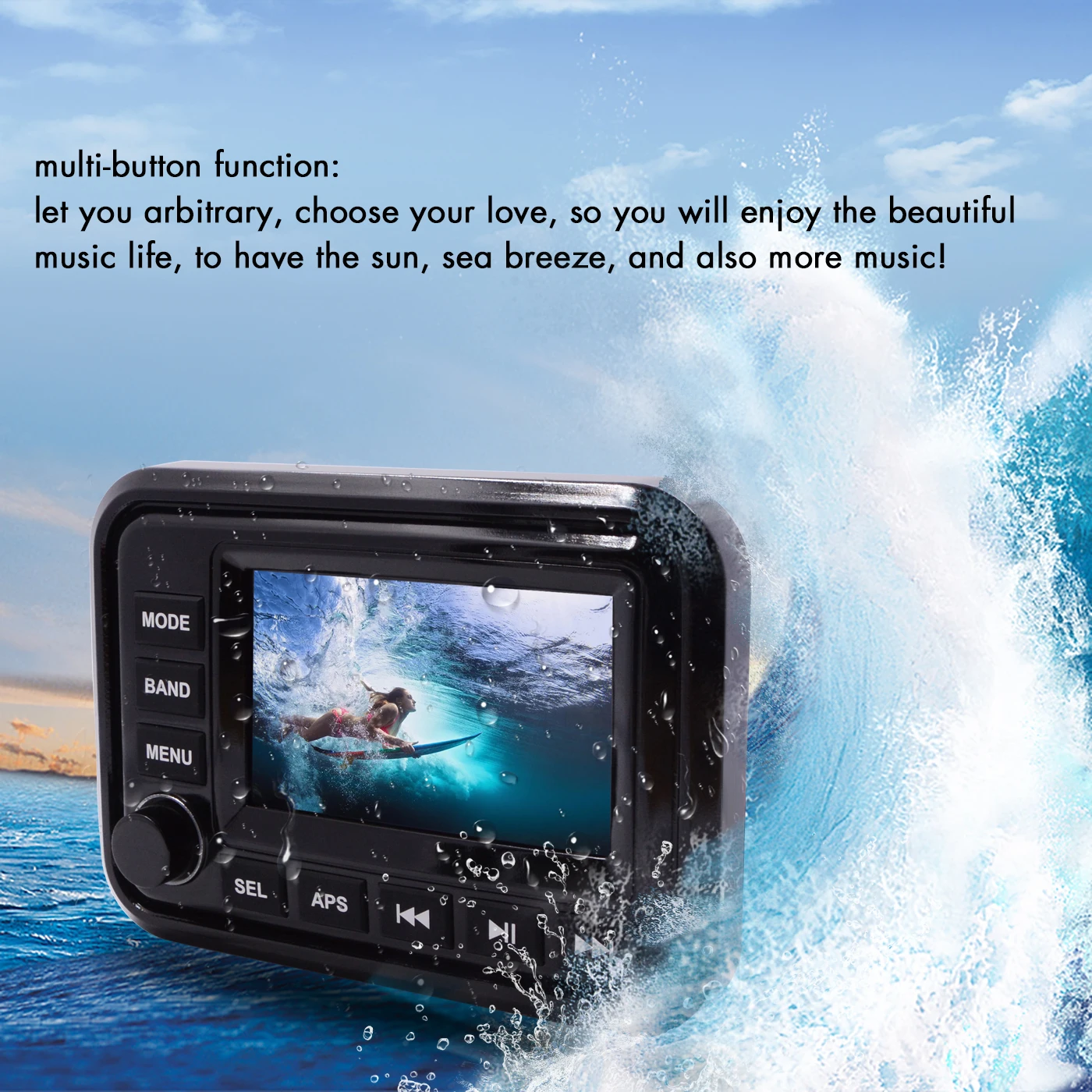 Hasda Marine Stereo System With 5" Tft Touch Screen High Performance