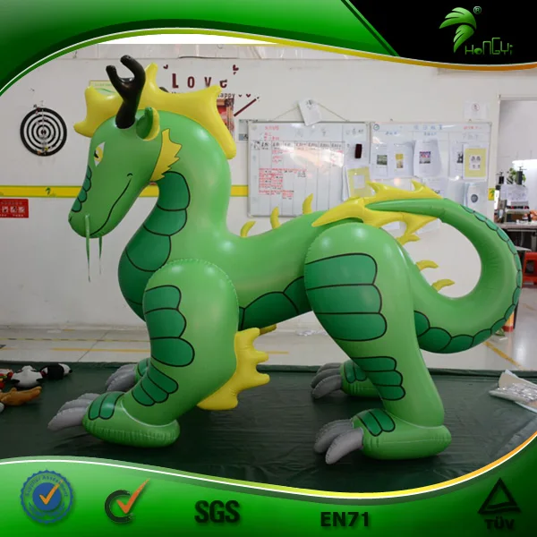 inflatable green dragon