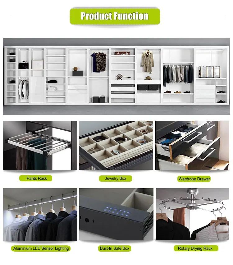 Customized high quality modern design latest design bedroom sliding doors wardrobe furniture