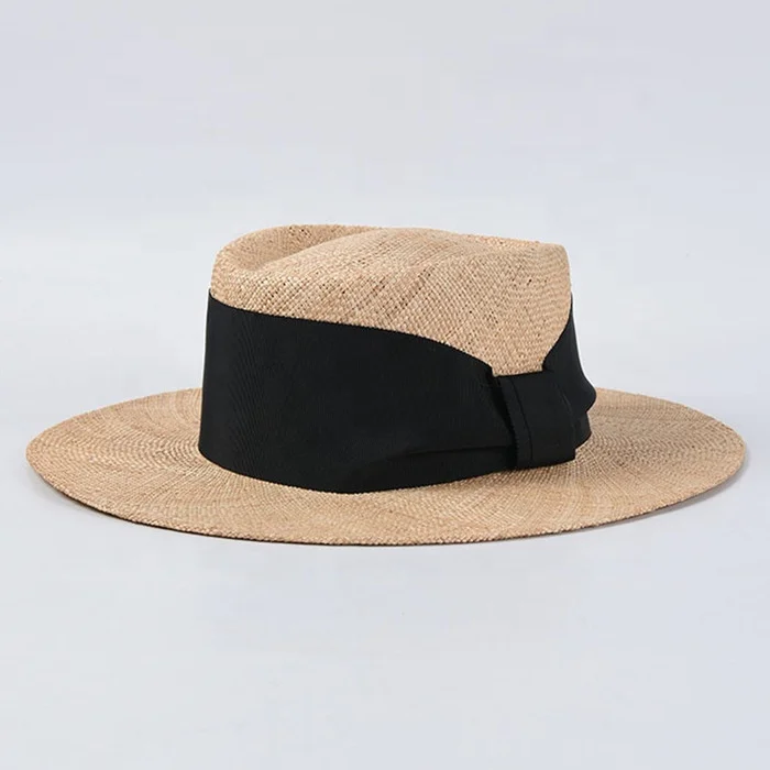 High Quality Island Boater Unisex Women Men Panama Plain Wide Brim