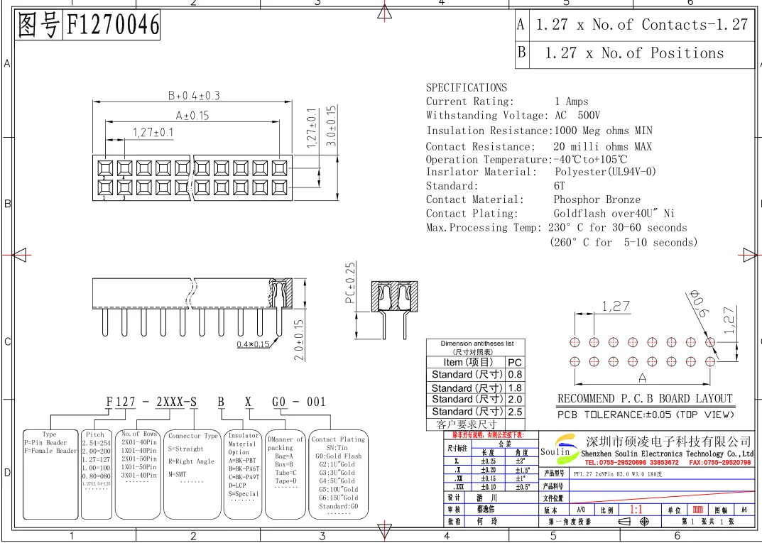 header connector female single
