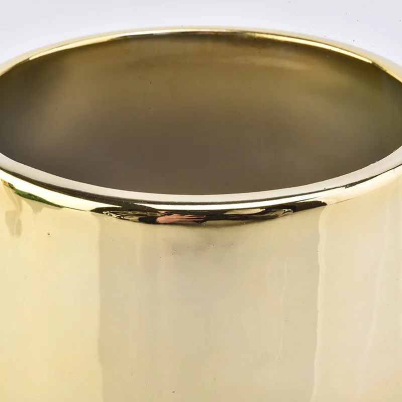 400ml Gold Plating Ceramic Candle Holders