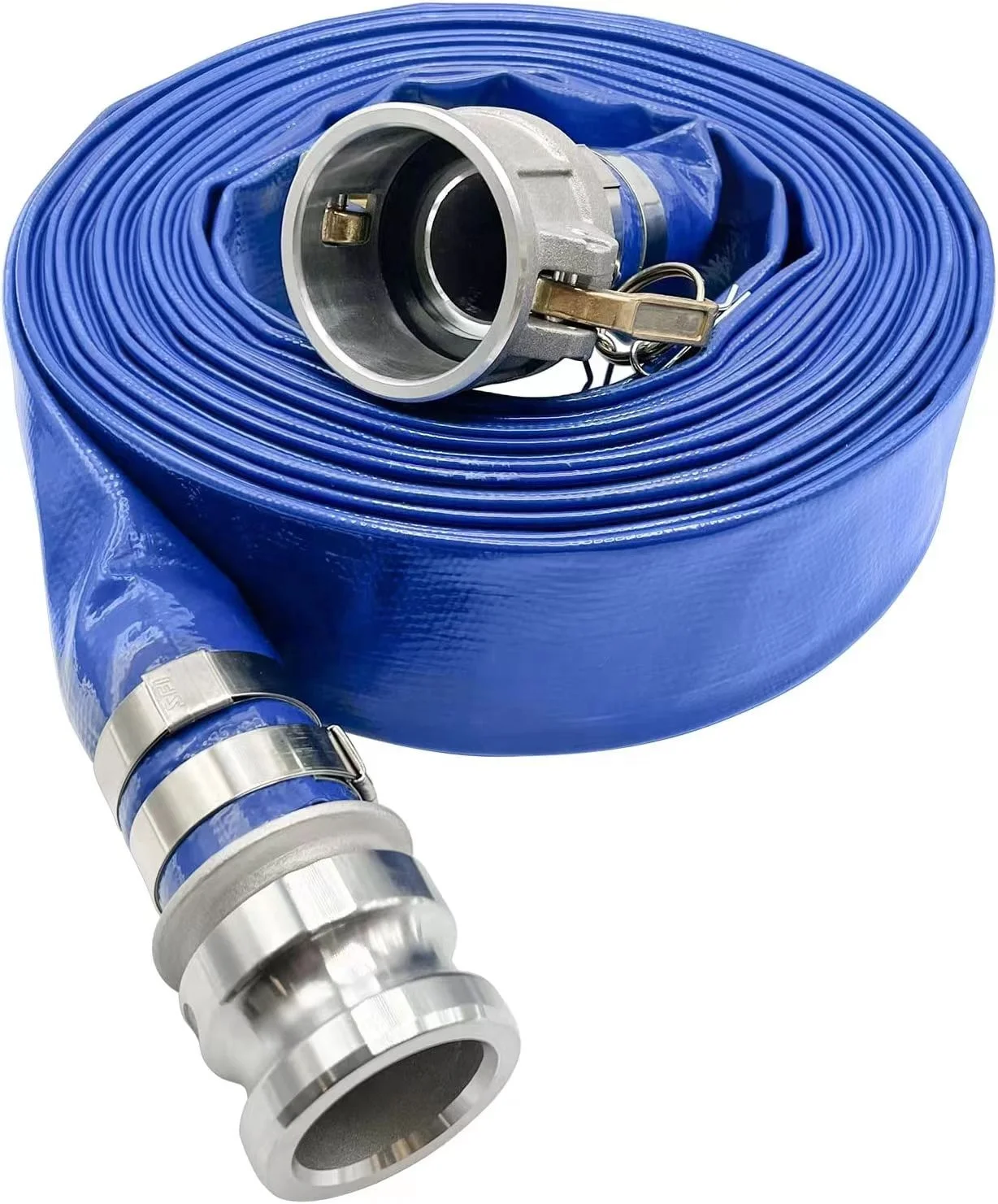 3in X 50ft Blue Pvc Backwash Hose Heavy Duty Discharge Hose Reinforced