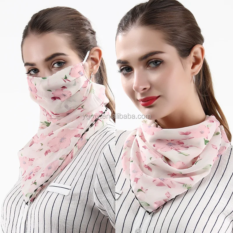 Ice Silk Face Scarf Sun Protection Thin Uv Protection Half Face Head