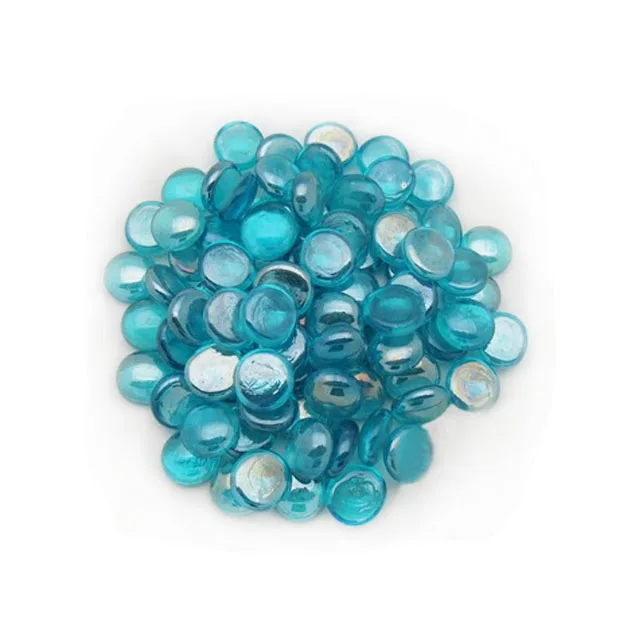 Flat Bottom Glass Beads Coloured Glass 