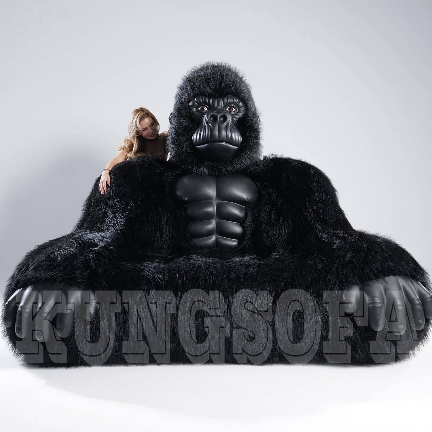 Luxury Display 2.5M Giant Animal-Theme Plush Gorilla Couch