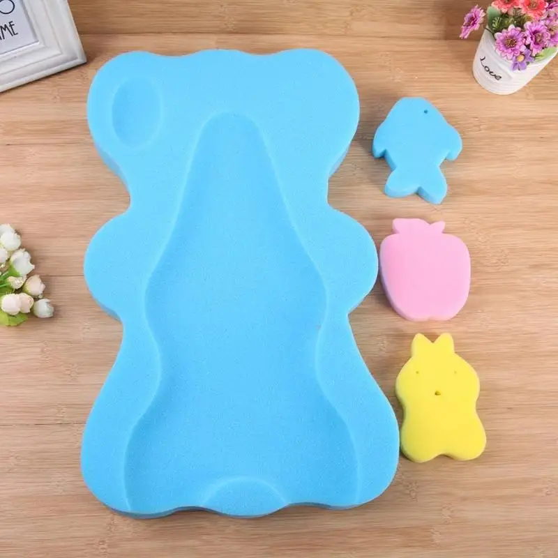 Odor Free Newborn Soft Infant Shower Bath Holder Nonslip Sponge Skid