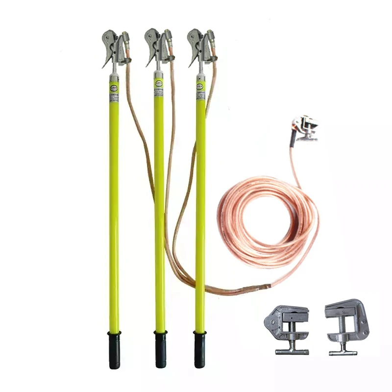 11kv 22kv 33kv Portable Earthing Set With Screw Ground Rod High Voltage Ground Clamp Buy Screw