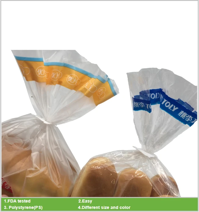 Disposable Multicolor Ecofriendly Plastic Bread Bag Clips For Bread