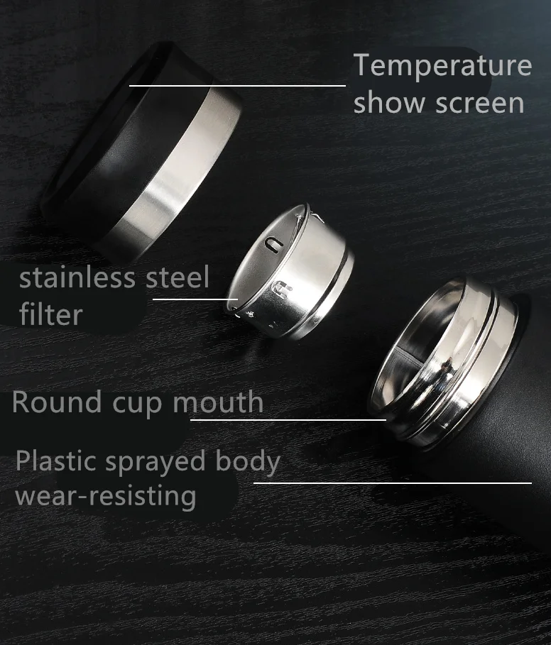 2020 New arrival SUS 316 stainless steel intelligent thermos business gift tea coffee water drinking bottle